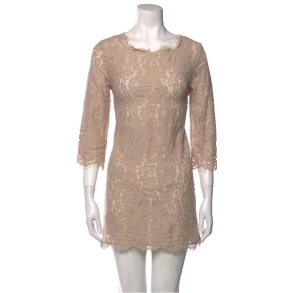 Joie Lace Mini Dress in Light Pink - Picture 4 of 15